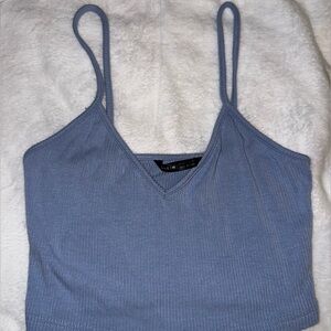 GIRLS SHEIN Blue Crop Top